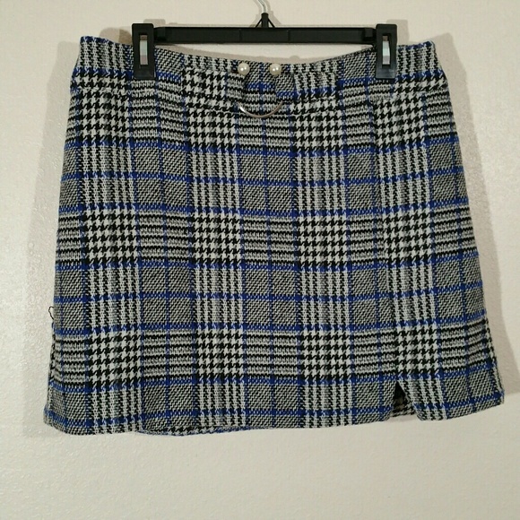 ASOS Check Mini Skirt with Pearl Trim WITUU - Picture 3 of 8